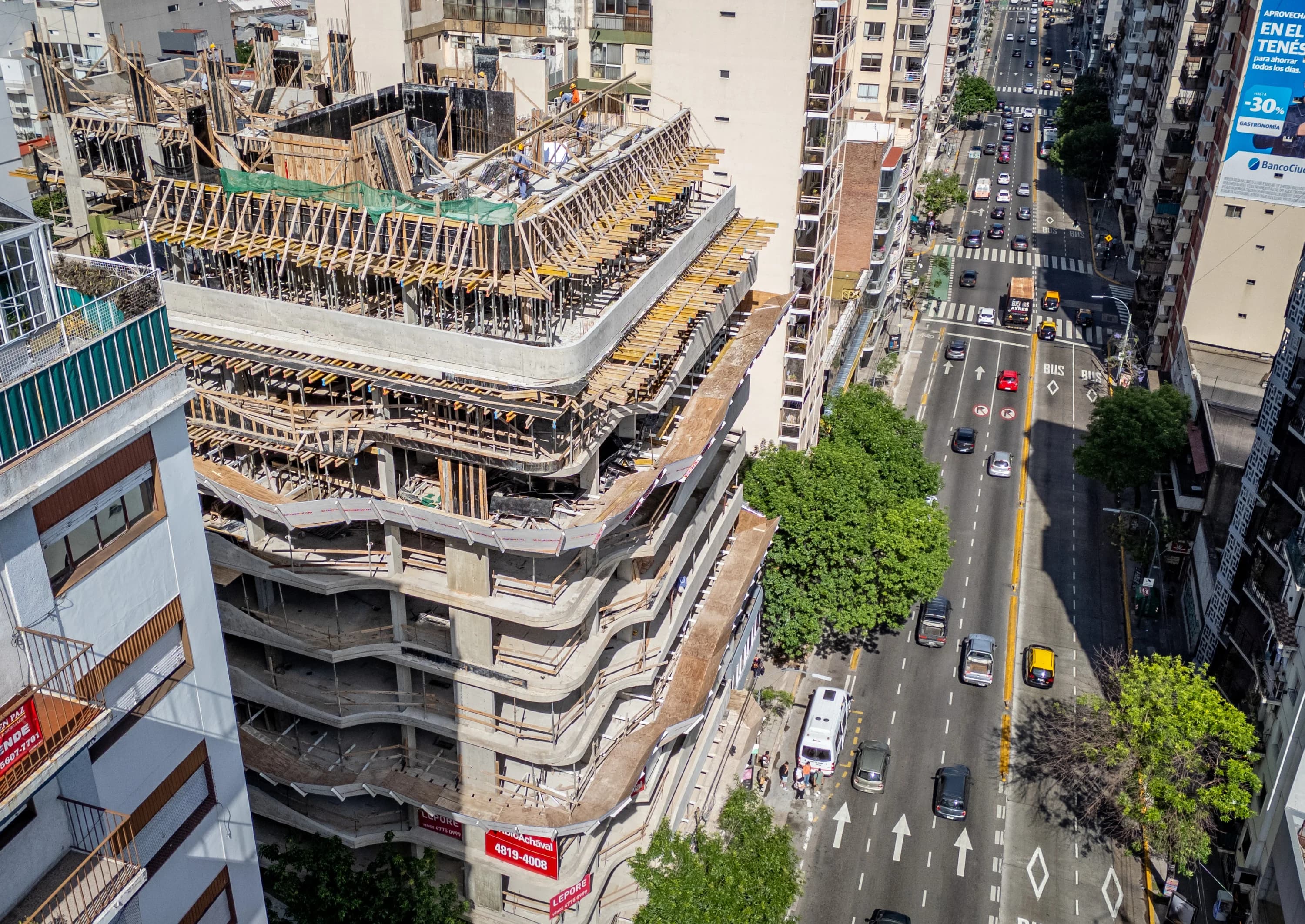 Obra de hormigón de BD Constructora